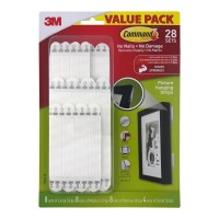  Command Picture Hanging Strips 17036-28 Assorted White, Pack of 28 Sets